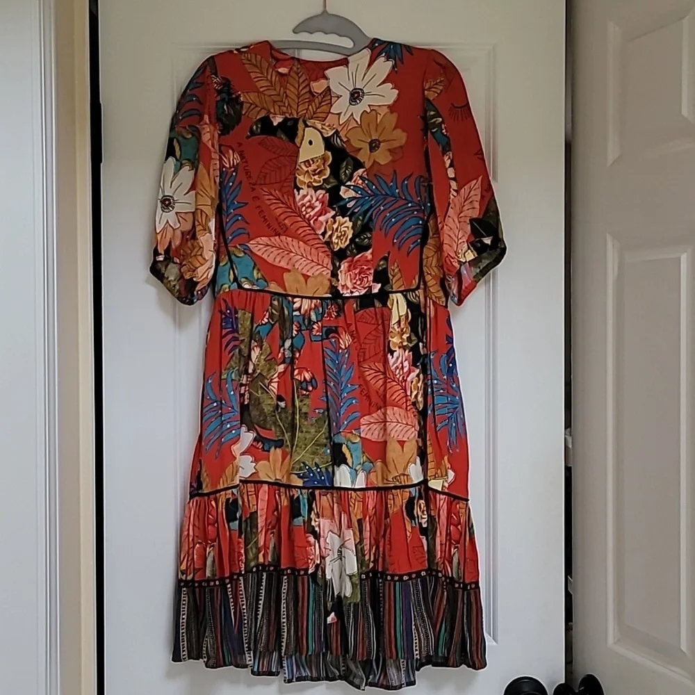 Farm Rio Dress Bordado Flores Dress - Picture 4 of 16